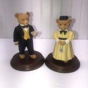Upstairs Downstairs Bears Nanny Maybold Barker the Butler Figurines Dept 56